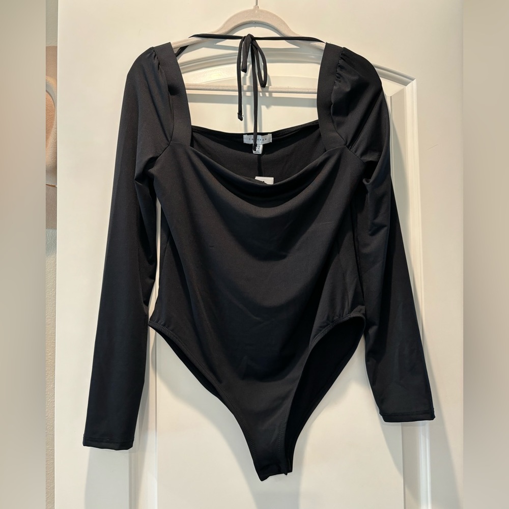 Topshop body suit with tie